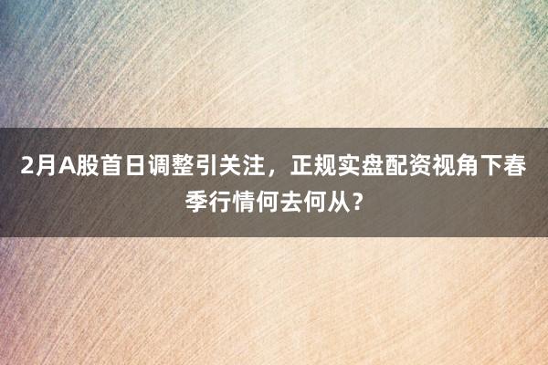 2月A股首日调整引关注，正规实盘配资视角下春季行情何去何从？