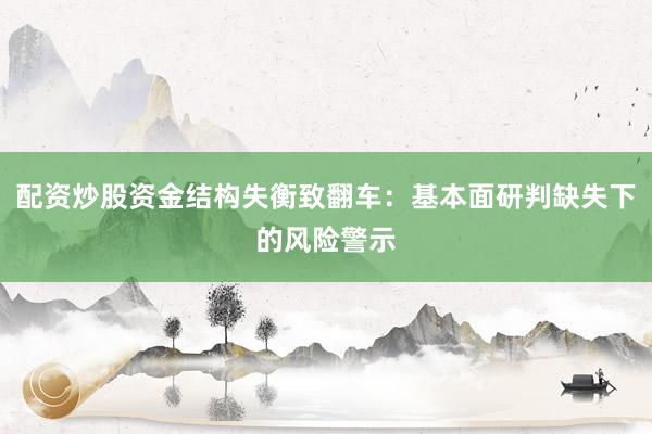 配资炒股资金结构失衡致翻车：基本面研判缺失下的风险警示
