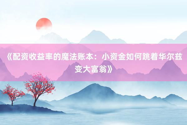 《配资收益率的魔法账本：小资金如何跳着华尔兹变大富翁》