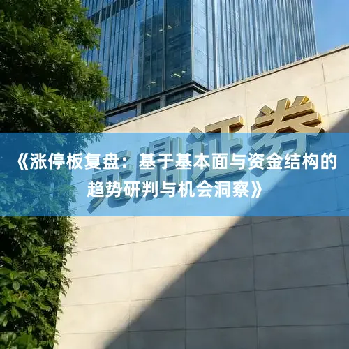 《涨停板复盘：基于基本面与资金结构的趋势研判与机会洞察》