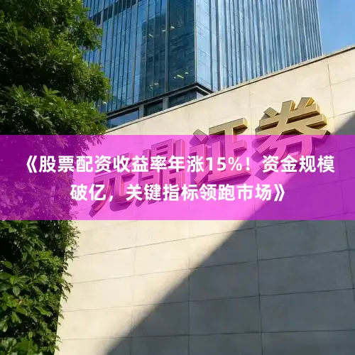 《股票配资收益率年涨15%！资金规模破亿，关键指标领跑市场》