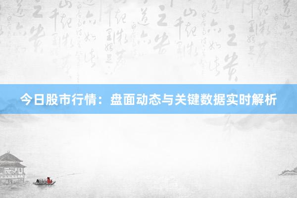 今日股市行情：盘面动态与关键数据实时解析