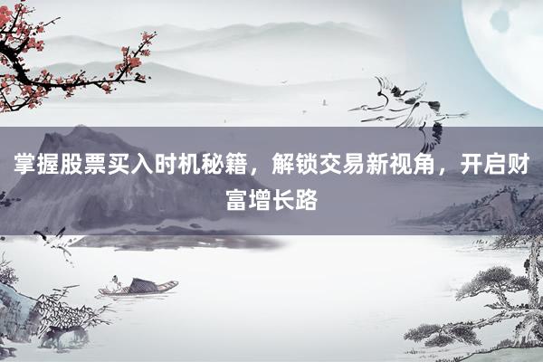 掌握股票买入时机秘籍，解锁交易新视角，开启财富增长路