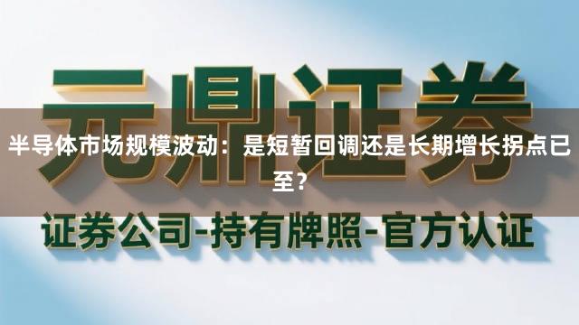 半导体市场规模波动：是短暂回调还是长期增长拐点已至？